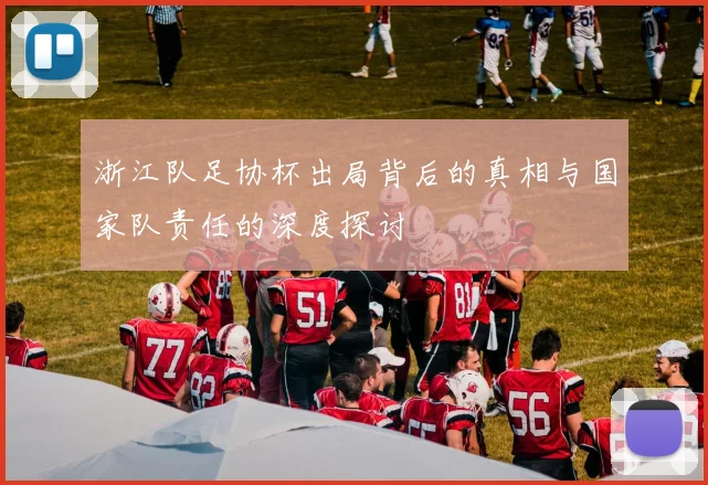 浙江队足协杯出局背后的真相与国家队责任的深度探讨